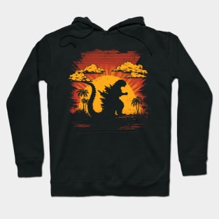 Godzilla at sunset Hoodie